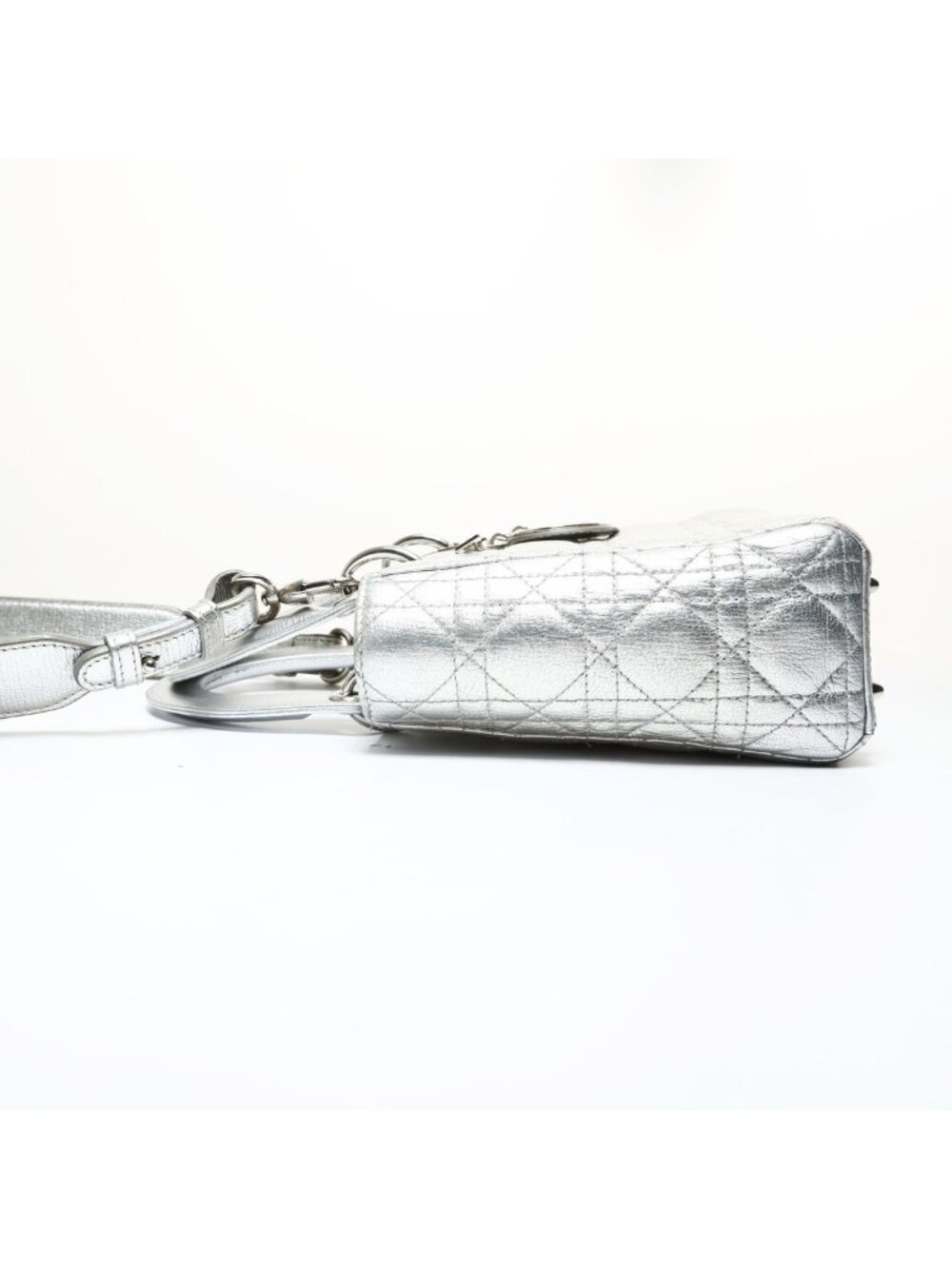 Dior Handbag Lady Dior Cannage Metallic - Picture 3 of 10
